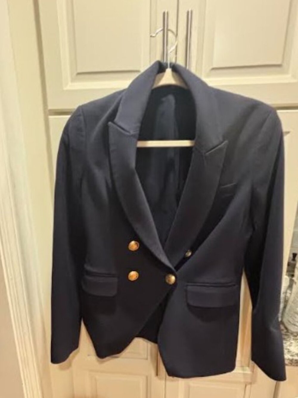 Express Navy Blue Double-Breasted Blazer – Size Small - Picture 3 of 6